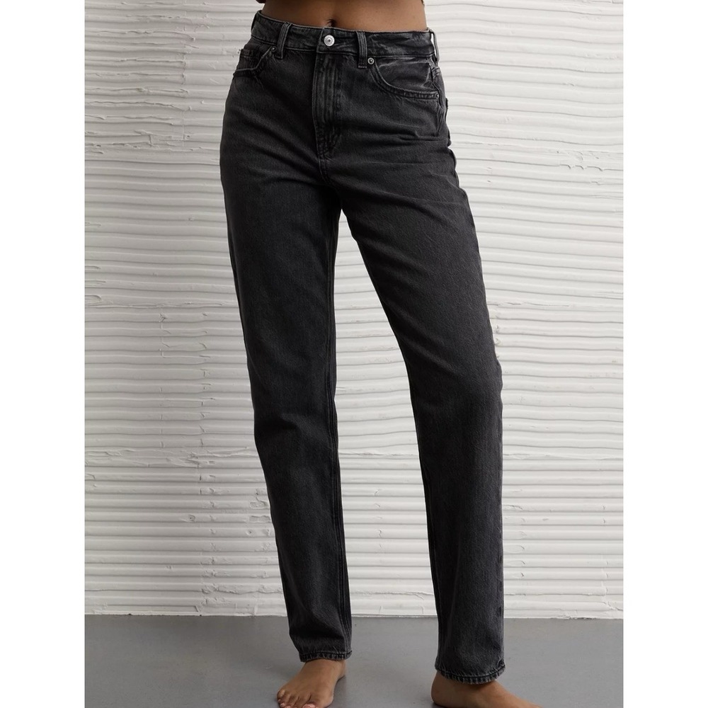 American Eagle Mom‎ Jeans Women's  Strigid Stretch Dark Wash Size 8 R